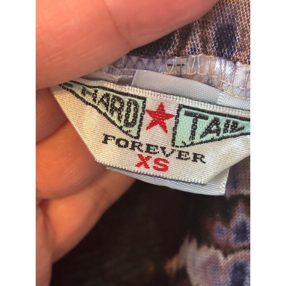 Hard Tail Forever XS Tie-Dye Long Sleeve Rayon & Linen Open Back Top Made In USA - Picture 6 of 11